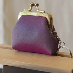กระเป๋าสตางค์ ใส่เหรียญ ขนาด 7x7x2.5cm. สีม่วง GL-CT-103455