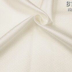 ผ้าไหมยกดอก ลายลูกแก้วสองชั้น สีพื้น ไหมแท้ สีขาวครีม (ราคาต่อหลา) รหัส B1-0209