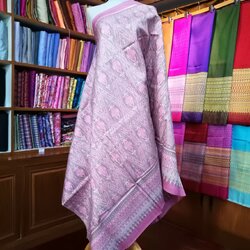 ซิ่น ผ้าไหมมัดหมี่ สีธรรมชาติ ไหมแท้ 6ตะกอ ทอยกดอก ขนาด 1x2เมตร งาน5ดาว รหัส L1-NY11186515