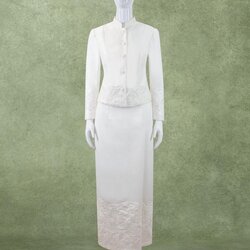 แบบตัดชุด แยกชิ้น เสื้อ+กระโปรง ชุดไทยจิตรลดา (ไม่รวมผ้า) chobmai x JHN รหัส CUT-JHN-0704670