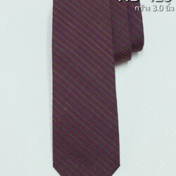 เนคไทผ้าไหม ลายพื้นเมือง ลายริ้ว ขนาดกว้าง 3.0นิ้ว สีม่วงแดง ND-ST-ND-123