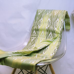 ซิ่น ผ้าไหมมัดหมี่ ผ้าไหมพื้นเมือง สีเขียวมะนาว เลือกตามขนาด รหัส CISP-CT-100463