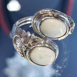 เครื่องประดับเงินแท้ แหวนเงินฝังงา