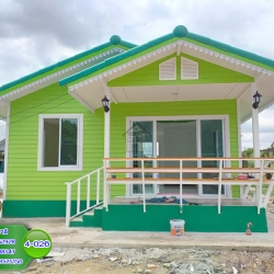 4-026 บ้านน็อคดาวน์ ทรงจั่วมุกซ้อน