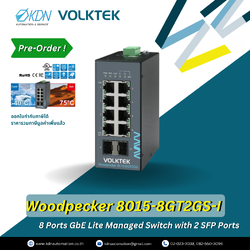 Woodpecker 8015-8GT2GS-I Volktek 8 Ports GbE Lite Managed Switch with 2 SFP Ports