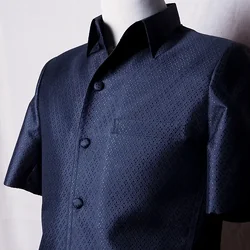 เสื้อซาฟารี คอปก ลูกแก้ว ทรงซาฟารี เฉดสีดำ รหัส DT-CT100699