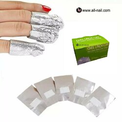 ฟอยล์พร้อมสำลี 100แผ่น (สำหรับถอดเจล,ถอดเล็บ)