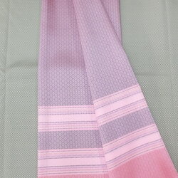 ซิ่น ผ้าไหม ยกดอกมีเชิง ไหมแท้ ขนาด 1x2หลา สีชมพู รหัส B7-ST-B7-163