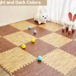 แผ่นจิ๊กซอว์ลายไม้ โฟมปูพื้น