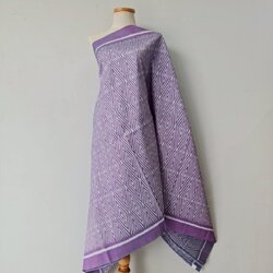 ซิ่น ผ้าไหมมัดหมี่ยกดอก 6ตะกอ ขนาด 1x2เมตร ลายสี่เหลี่ยมจัตุรัส พื้นสีม่วง รหัส L9A-119-MM6F5