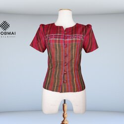 แบบตัด เสื้อผ้าไหม (ไม่รวมผ้า) ตามแบบ รหัส CUT-PT-0914661051-1