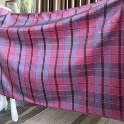 ผ้าไหมโสร่ง ลายหางกระรอก สีชมพูม่วงอ่อน รหัส R1B-PK-1121684