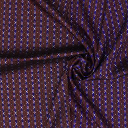 ซิ่น ผ้าไหมมัดหมี่ 3ตะกอ ขนาด 1x2เมตร พื้นสีน้ำตาล ลายดอกพิกุล รหัส R2Q-ME-066-1220670915