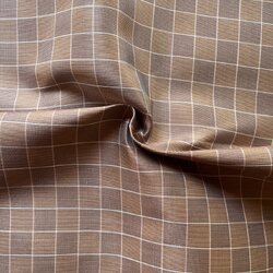 ผ้าไหมลายเกล็ดเต่า ไหมแท้ สีน้ำตาลธรรมชาติ ขายตามความยาวหลา รหัส R1D-76-01296810