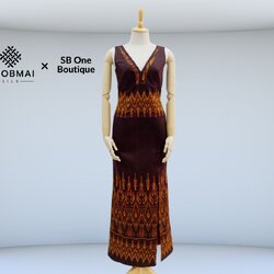 แบบตัดชุด เดรสผ้าไหม (ไม่รวมผ้า) chobmai x SBone รหัส CUT-SB-0401661