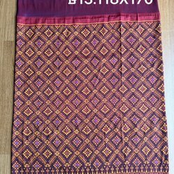 ซิ่น ไหมมัดหมี่รุ่นพิเศษ ซิ่นพระตะบอง งานทอ 3ตะกอ ขนาด 118x170ซม สีม่วง รหัส N9-SIL-070667145513