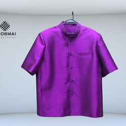 สั่งตัด(ไม่รวมผ้า) เสื้อสูท คอพระราชทานแขนสั้น กระเป๋าเหน็บข้าง เลือกตาม Size