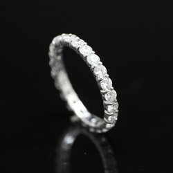 RG250727 แหวนเพชรรอบนิ้ว เพชรแท้ 24 เม็ด 1 กะรัต ทองแท้ 14k นน.รวม 1.52 กรัม ขนาดแหวน 52