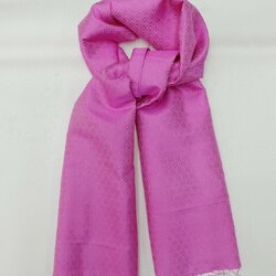 ผ้าพันคอ ผ้าไหมยกดอก ขนาด 30x140 ซม.พื้นสีชมพู รหัส ZYA-ST-082