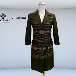แบบตัดชุด เดรสผ้าไหม (ไม่รวมผ้า) chobmai x ARW รหัส CUT-ARW-0213682
