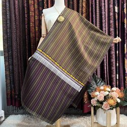 ผ้าขาวม้า ผ้าไหมแท้ ขนาด 60x200cm ขิดลายช้าง สีคละสี รหัส R4E-PS-081687