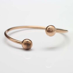 BL25010 กำไลนากหัวชน นากแท้ 40% นน. 19.33 กรัม เส้นผ่านศูย์กลาง 6.4 ซม. วงใหญ่ผู้ชายใส่ได้