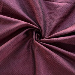 ผ้าไหมยกดอก ลายลูกแก้ว สีพื้น ไหมแท้ สีแดงเลือดหมู (ราคาต่อหลา) รหัส B1-NY0517661