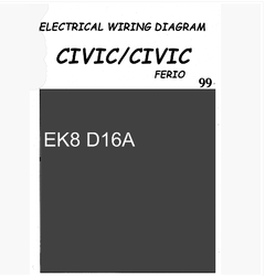 หนังสือ วงจรไฟฟ้า (Wiring Diaram) รถยนต์ HONDA CIVIC Ferio 1999 (JP)