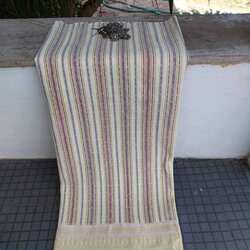 ซิ่นผ้าไหม ต่อตีนตวย(เย็บถุงแล้ว) ไหมแท้ ขนาด 113x200ซม.ลายสาเกตุ สีเหลืองงาช้าง รหัส WN-103-0527687