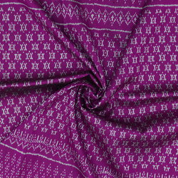 ซิ่น ผ้าไหมมัดหมี่ 3ตะกอ มีหน้านาง ขนาด 1x2เมตร ลายเต่าน้อย สีชมพู รหัส R2Q-ME-66-033168141