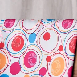 ผ้าไหมพิมพ์ลาย เนื้อเรียบ 2เส้น เฉดสีขาวชมพูส้ม ขายตามความยาวหลา รหัส A4-CT-SKU102098