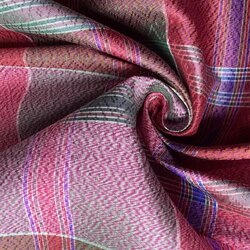 ผ้าไหมโสร่ง ไหมแท้ หางกระรอก สีแดงสลับคละสี ขายตามความยาวเมตร รหัส R1B-76-092668161