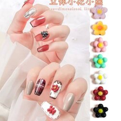 ดอกไม้แต่งเล็บ อะไหล่ติดเล็บ เรซิ่นติดเล็บ คละสี ซองละ35บาท