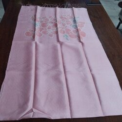 ผ้าคลุมไหล่ไหม ลูกแก้ว บาติก ขนาด 60x180ซม. พิมพ์ลายบาติกเขียนเทียน พื้นสีชมพู รหัส ZYE-NY-0322671003