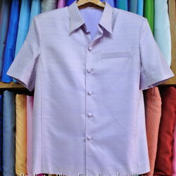 เสื้อซาฟารี คอปก ลูกแก้ว ทรง DT-057