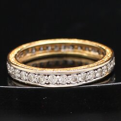 RG250248 แหวนเพชรรอบวง เพชรแท้ 1.05 กะรัต ทองแท้ 18k นน.รวม 3.1 กรัม ขนาดแหวน 56