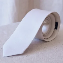 เนคไทผ้าไหมยกดอก ขนาดกว้าง 2.5นิ้ว สีขาว รหัส NC-CT-102512