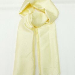 ผ้าพันคอ ผ้าไหมยกดอก ขนาด 30x140 ซม.พื้นสีเหลืองนวล รหัส ZYA-078