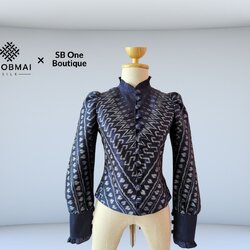 แบบตัด สูทหญิง ผ้าไหม chobmai x SBone รหัส CUT-SB04016610