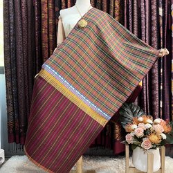 ผ้าขาวม้า ผ้าไหมแท้ ขนาด 60x200cm ขิดลายช้าง สีคละสี รหัส R4E-PS-0816810