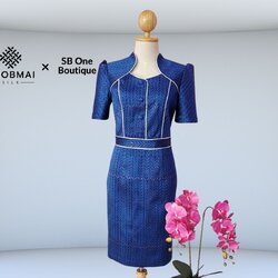 แบบตัดชุด เดรสผ้าไหม (ไม่รวมผ้า) chobmai x SBone รหัส CUT-SB-04016661
