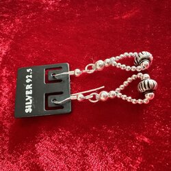 เครื่องประดับเงินแท้ ต่างประเกือมร้อยใขว้