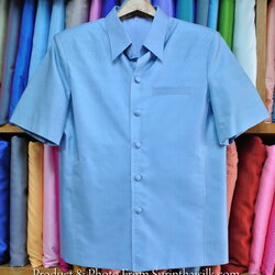 เสื้อซาฟารี คอปก ลูกแก้ว ทรง DT-053