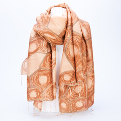 Rukbatik ผ้าคลุมไหล่/ผ้าพันคอ [ลายหิน ธรรมชาติ] ผ้าไหม สีตามที่ลูกค้าต้องการ