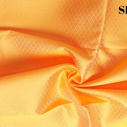 ผ้าไหมยกดอก ลายพิกุลล้อม สีพื้น ไหมแท้ สีส้มขมิ้น (ราคาต่อหลา) รหัส B1-NY-SKU-36557