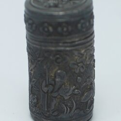 SI103 กระปุกยาดมเงินดุลลาย เงินแท้ นน.15.9 กรัม งานเก่าเก็บค่ะ