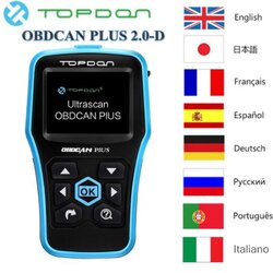 TOPDON OBDCAN PLUS 2.0-D OBD OBD2 Scanner Automotive Diagnostic Car Code Reader Scan Tool Pro 2018 OBDII Scaner as CR6001 AL519