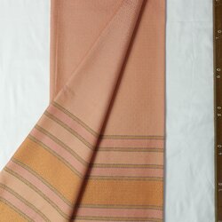 ซิ่น ผ้าไหม ยกดอกมีเชิง ไหมแท้ ขนาด 1x2หลา สีส้มโอลโรส รหัส B7-NY-01246871