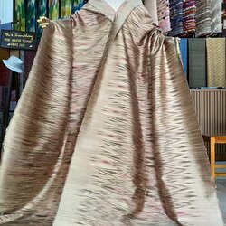 ผ้าไหมลายพิเศษ มัดหมี่ประยุกต์ ไหมแท้ สีน้ำตาล-ชมพู เลือกตามขนาด รหัส MMFZ-116-1113684