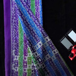 ซิ่น ผ้าไหมมัดหมี่ ทอยกดอก 6ตะกอ ขนาด 1x2 เมตร ลายขอพระราชทานคั่นน้ำไหล สีคละสี รหัส PCS-NY-11226812